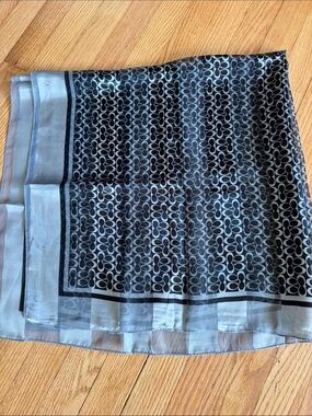 Coach logo patterned large scarf